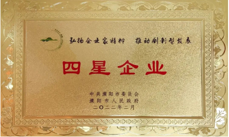 华体会首页(中国)网页版公司荣获地市两级“工业四星企业”荣誉称号
